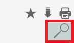 Search function The search function of the Statistics New Zealand ANZSCO tool. The search function is a magnifying glass on the right hand side of the page, that is highlighted in this image with a red square.